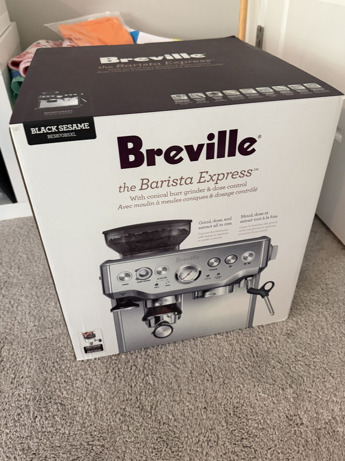 Original Breville Barista Express box, Black Sesame BES870OBSXL
